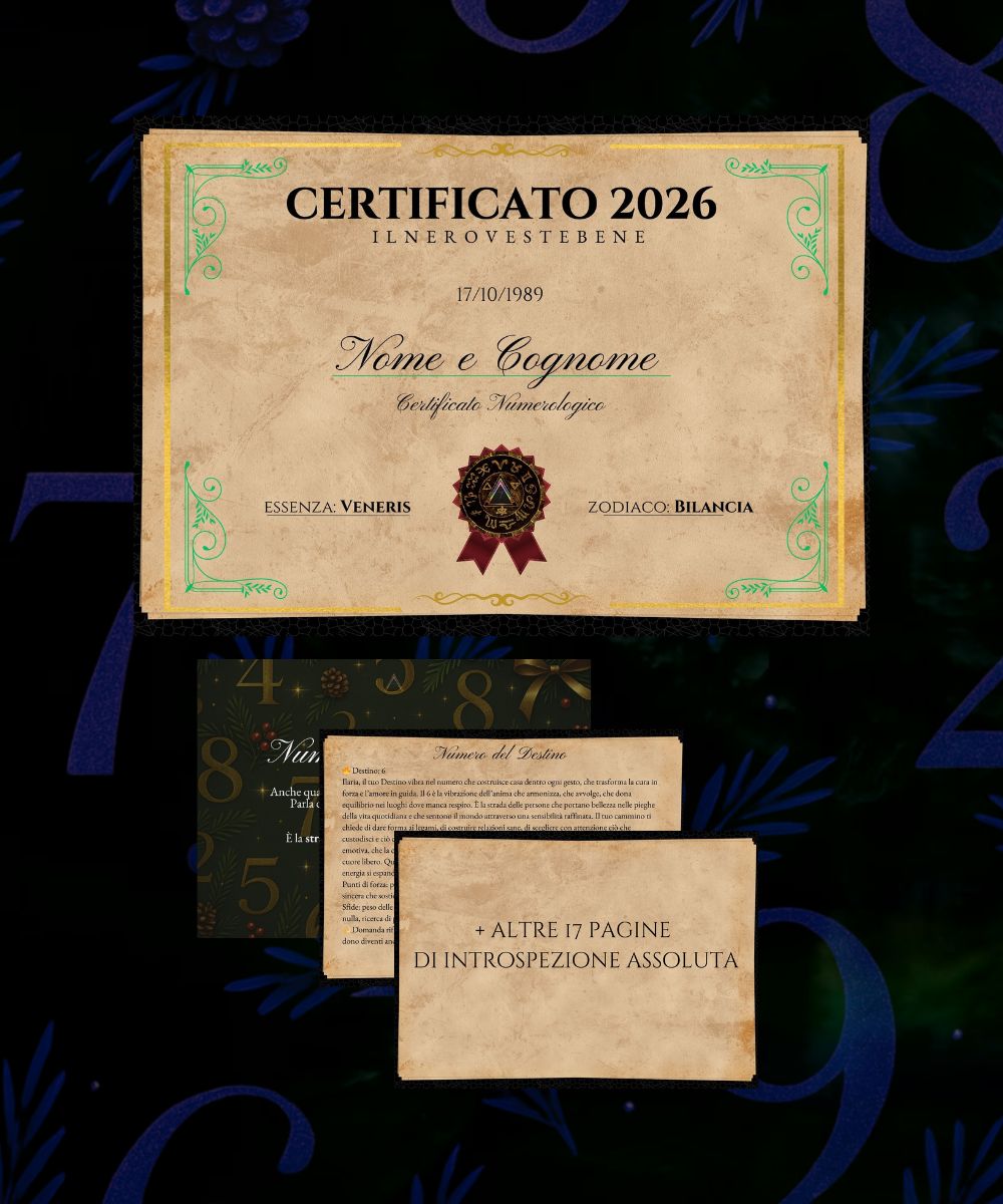 Certificato Numerologico - immagine 3