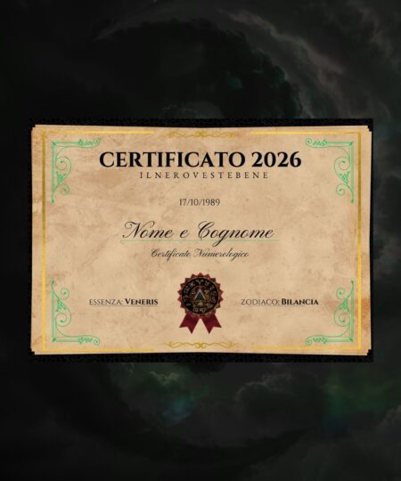 Certificato Numerologico