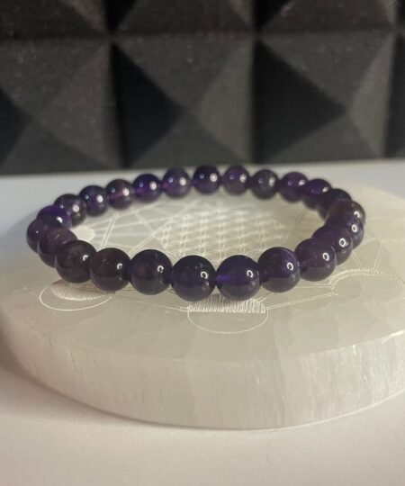 Bracciale di Saturni Ametista Dark 8mm