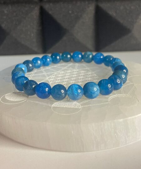 Bracciale di Mercurii Apatite Blu AAA 8mm