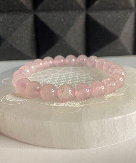 Bracciale Quarzo Rosa 8mm