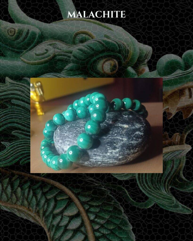 Bracciale di Veneris Malachite AA 8mm