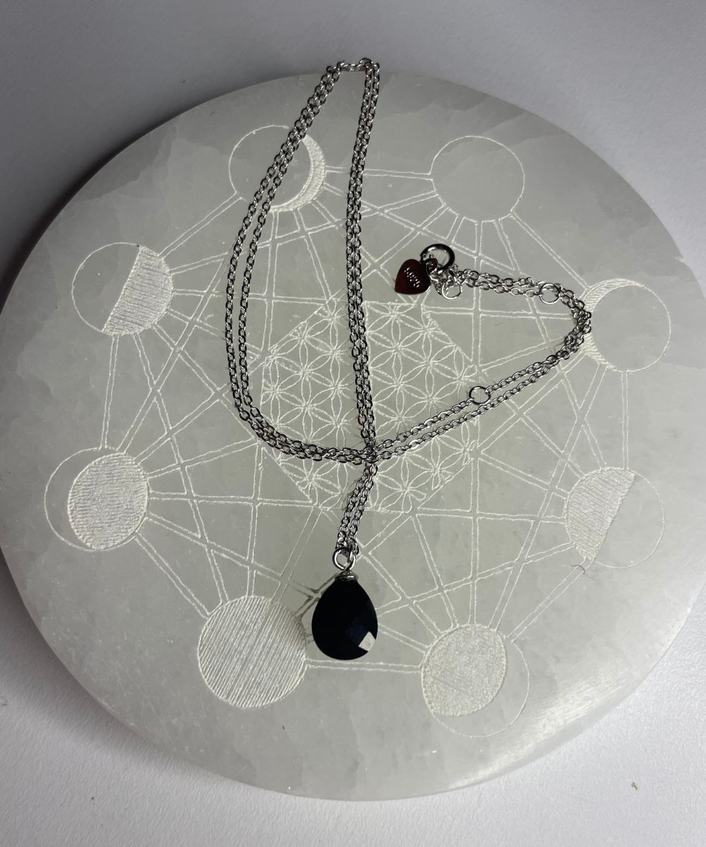 Collana d'Argento 925 con ciondolo Onice Nera - immagine 2