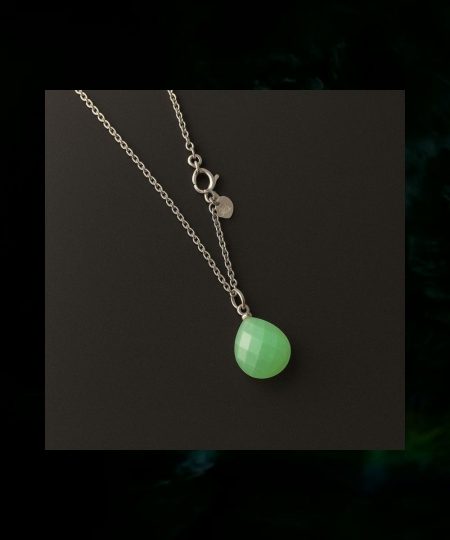 Collana d'Argento 925 con Giada Verde