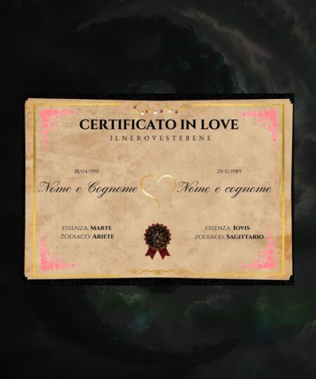 Certificato Numerologico di Coppia