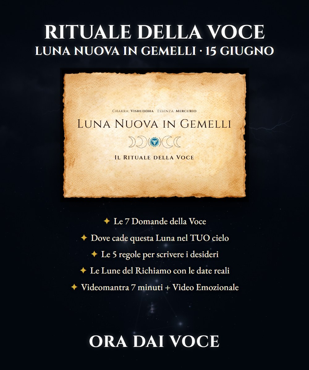 Il Rituale della Voce ✦ Luna Nuova in Gemelli